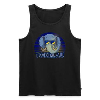 Tokelau - Men's Premium Organic Tank Top - black - Front - AI Model Male 178 light (178cm)
