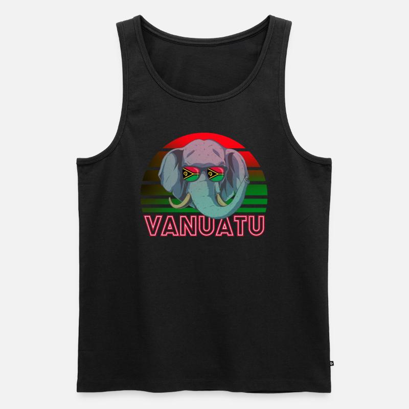 Vanuatu - Männer Premium Bio Tank Top - Schwarz