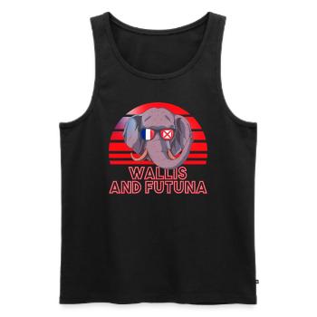 Wallis und Futuna - Männer Premium Bio Tank Top - Schwarz - Vorne - AI Model Male 178 light (178cm)
