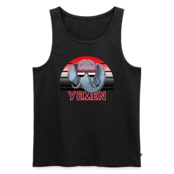 Jemen - Männer Premium Bio Tank Top - Schwarz - Vorne - AI Model Male 178 light (178cm)