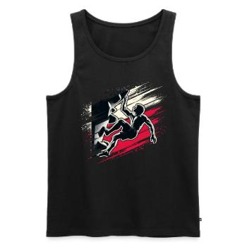 Poland Climber – Distressed Boulderer Climbing - Männer Premium Bio Tank Top - Schwarz - Vorne - Michal (187cm)