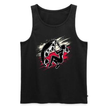 Polen Kletterer - Frau Boulderer Klettern - Männer Premium Bio Tank Top - Schwarz - Vorne - Michal (187cm)