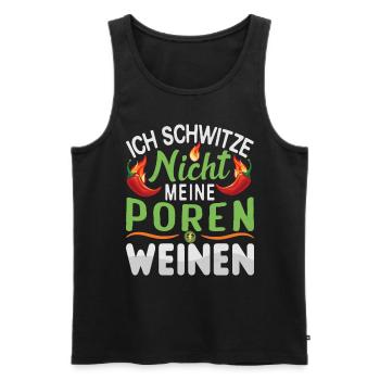 I Don't Sweat My Pores Cry - Chili Cook - Men's Premium Organic Tank Top - black - Front - Michal (187cm)
