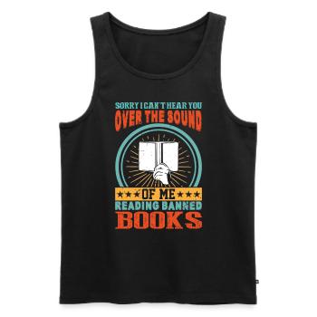 Beach palm tree lover outfit to read forbidden - Men's Premium Organic Tank Top - black - Front - AI Model Male 178 light (178cm)