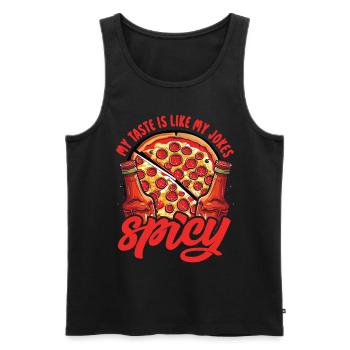 Chili-Enthusiast Spicy Chef Pizza Bekleidung - Männer Premium Bio Tank Top - Schwarz - Vorne - Michal (187cm)