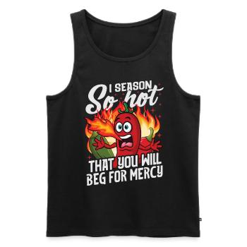 Kochbegeisterte - Männer Premium Bio Tank Top - Schwarz - Vorne - AI Model Male 178 light (178cm)
