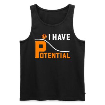 trinPickleball-spieler - Männer Premium Bio Tank Top - Schwarz - Vorne - Michal (187cm)
