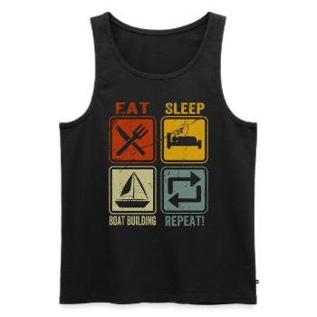 Boat Builder Woodworker Lumberjack Clothing - Men's Premium Organic Tank Top - black - Front - AI Model Male 178 light (178cm)
