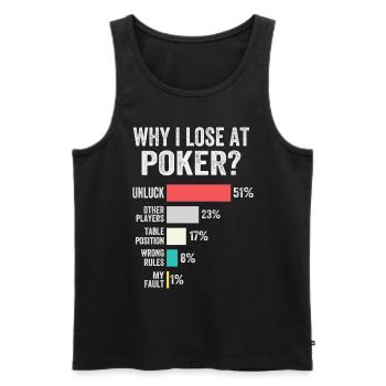 Poker-enthusiast Pokerchips Kartenspiele - Männer Premium Bio Tank Top - Schwarz - Vorne - Michal (187cm)