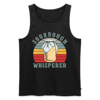 Sourdough Whisperer Bakery Bakers Retro Outfit - Männer Premium Bio Tank Top - Schwarz - Vorne - AI Model Male 178 light (178cm)