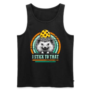 Igelbesitzer Tier Pickleball-spieler Pickleball - Männer Premium Bio Tank Top - Schwarz - Vorne - Michal (187cm)
