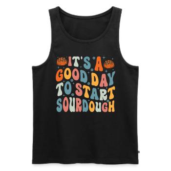 Bakery Bakers Sourdough Enthusiast Baking Lover - Männer Premium Bio Tank Top - Schwarz - Vorne - AI Model Male 178 light (178cm)