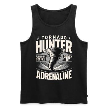 Hurricane Hunting Tornado Chasing Weatherman - Men's Premium Organic Tank Top - black - Front - Michal (187cm)