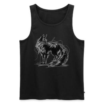 Amoureux des animaux renards, passionné de la faune, - Débardeur bio Premium Homme - noir - Devant - Michal (187cm)