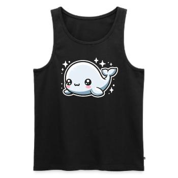 Beluga-wal-tier-aquarianer-meeres-ketologe - Männer Premium Bio Tank Top - Schwarz - Vorne - Michal (187cm)