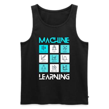 Machine Learning KI Deep AI Informatik LLM CNN - Männer Premium Bio Tank Top - Schwarz - Vorne - AI Model Male 178 light (178cm)