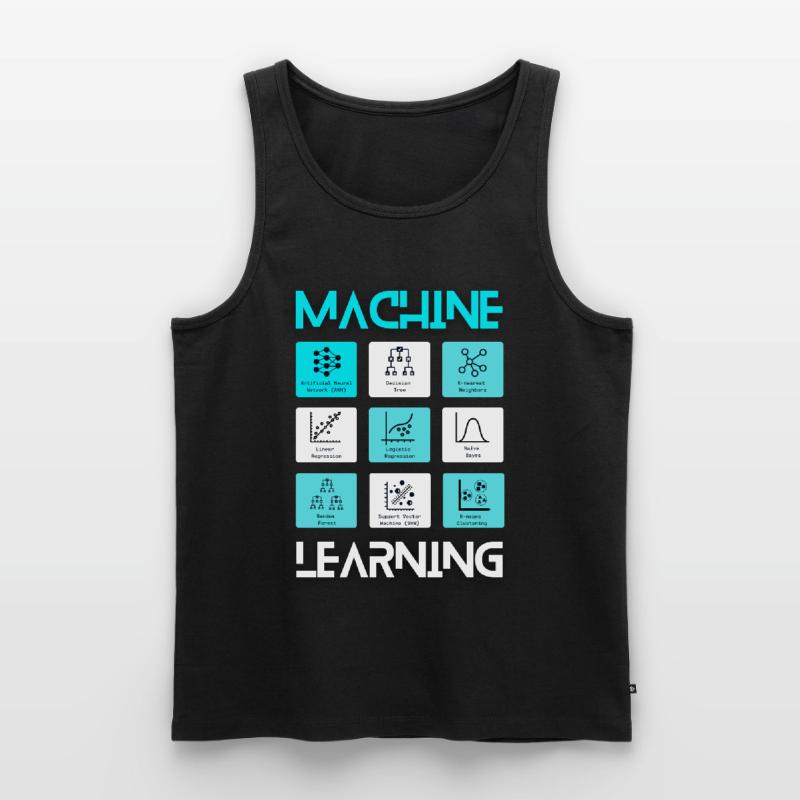 Machine Learning AI Deep AI Computer Science LLM CNN Men's Premium Organic Tank Top