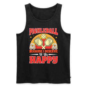 Pickleball-trainer Pickleball-paddelsportler - Männer Premium Bio Tank Top - Schwarz - Vorne - Michal (187cm)