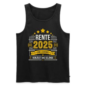 Retraite 2025 – Une légende quitte le site - Débardeur bio Premium Homme - noir - Devant - Michal (187cm)