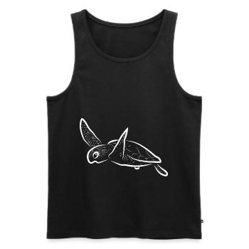 Tortues - Débardeur bio Premium Homme - noir - Devant - Michal (187cm)