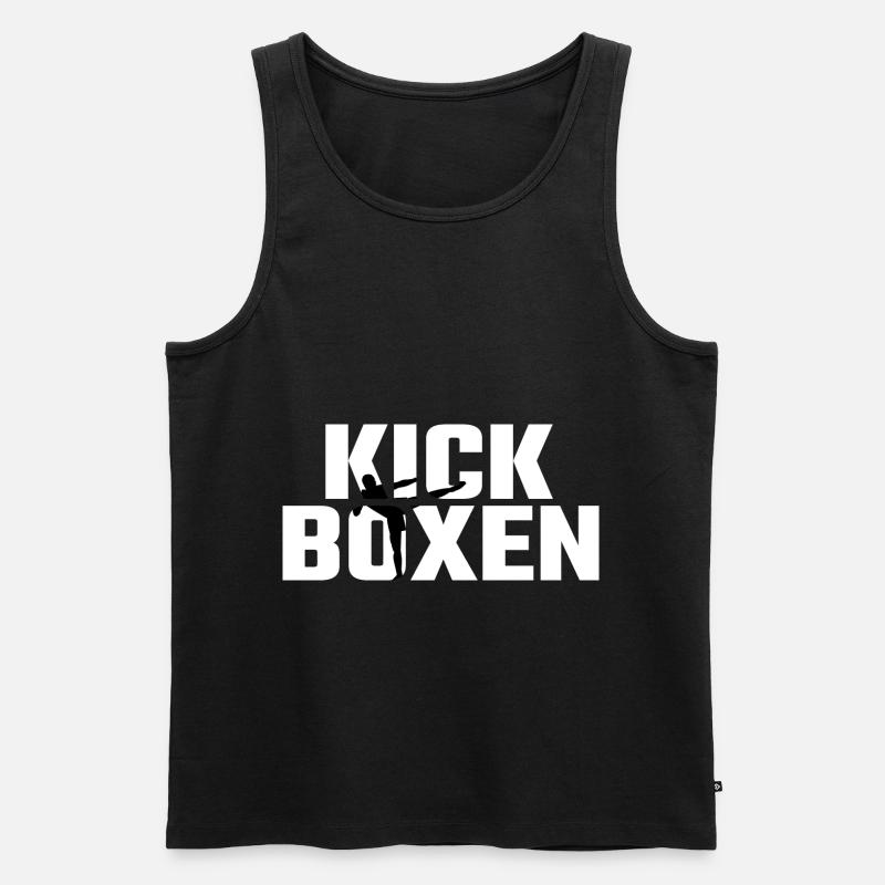 Kickboxen - Männer Premium Bio Tank Top - Schwarz