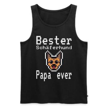 Bester Schäferhund Papa ever - Männer Premium Bio Tank Top - Schwarz - Vorne - AI Model Male 178 light (178cm)