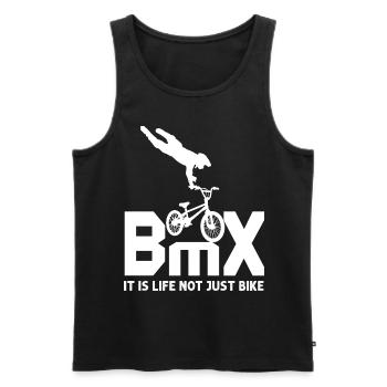 BMX Eine Möglichkeit, Geschenk Papa und Sohn zu leben - Männer Premium Bio Tank Top - Schwarz - Vorne - Michal (187cm)