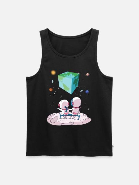 The earth is a cube - Men's Premium Organic Tank Top - black