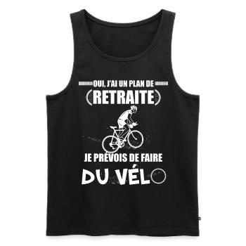Je Prévois De Faire Du Vélo Pour La Retraite - Débardeur bio Premium Homme - noir - Devant - Michal (187cm)
