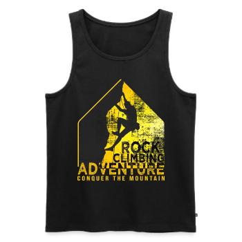 Climb Escalade Sport Climbing - Men's Premium Organic Tank Top - black - Front - AI Model Male 178 light (178cm)