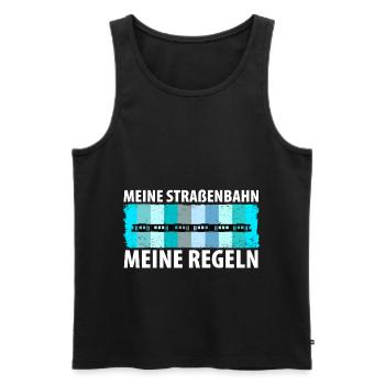 Straßenbahnfahrer Straßenbahn Stadtbahn Tram - Männer Premium Bio Tank Top - Schwarz - Vorne - AI Model Male 178 light (178cm)