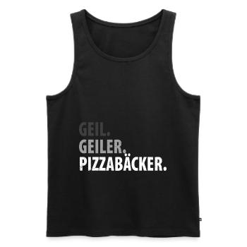 Pizzabäcker Pizza Backen Pizzeria Herren Männer - Männer Premium Bio Tank Top - Schwarz - Vorne - AI Model Male 178 light (178cm)