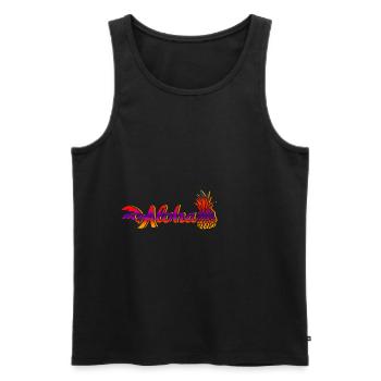 Aloha Pineapple Hawaii Tropical Beach Summer - Men's Premium Organic Tank Top - black - Front - Michal (187cm)