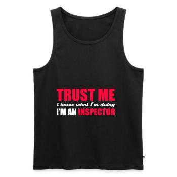 Sarcastic Trust me, I know what I'm doing, ic - Men's Premium Organic Tank Top - black - Front - Michal (187cm)