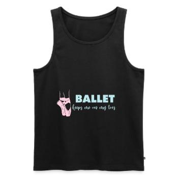 Ballet Dance Ballet Keeps Me on My Toes Bale - Men's Premium Organic Tank Top - black - Front - Michal (187cm)