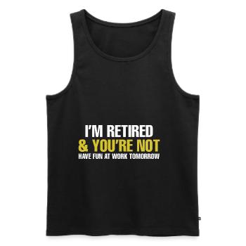 Lustig Rentner Witze Ruhestand Gag Senior Alt Humo - Männer Premium Bio Tank Top - Schwarz - Vorne - AI Model Male 178 light (178cm)