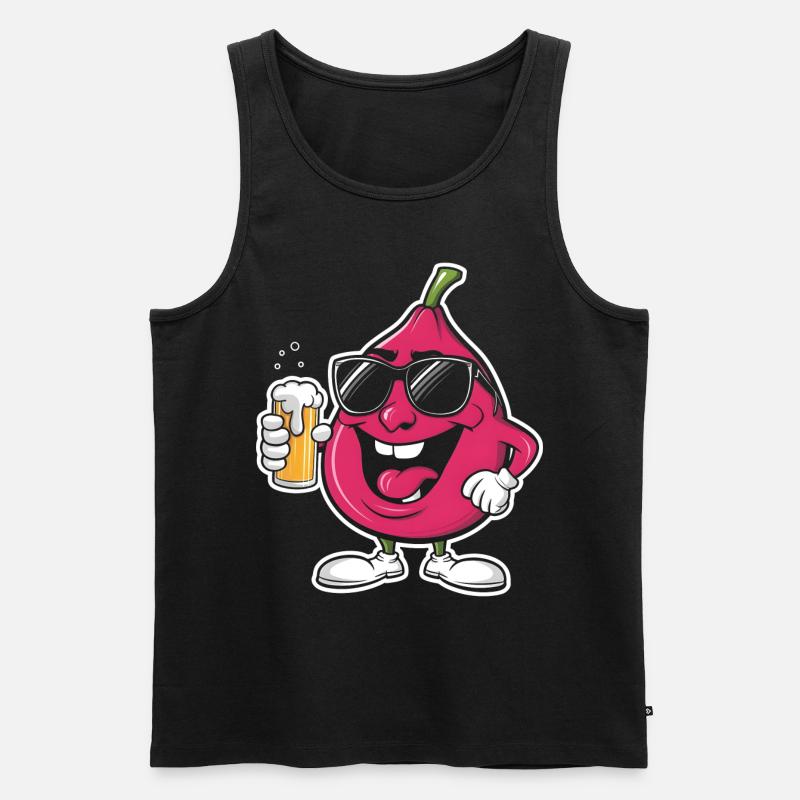 Feige Bier - Männer Premium Bio Tank Top - Schwarz