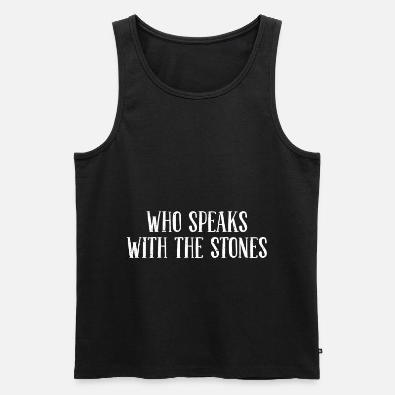 Steinmetz Steinbildhauer Spruch - Männer Premium Bio Tank Top - Schwarz