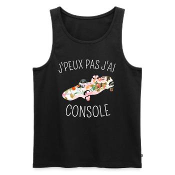 J Peux Pas J Ai Console - Débardeur bio Premium Homme - noir - Devant - AI Model Male 178 light (178cm)