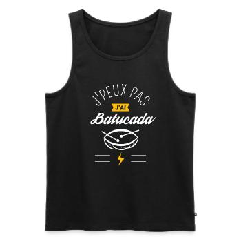 J'Peux pas J'Ai Batucada - Débardeur bio Premium Homme - noir - Devant - Michal (187cm)