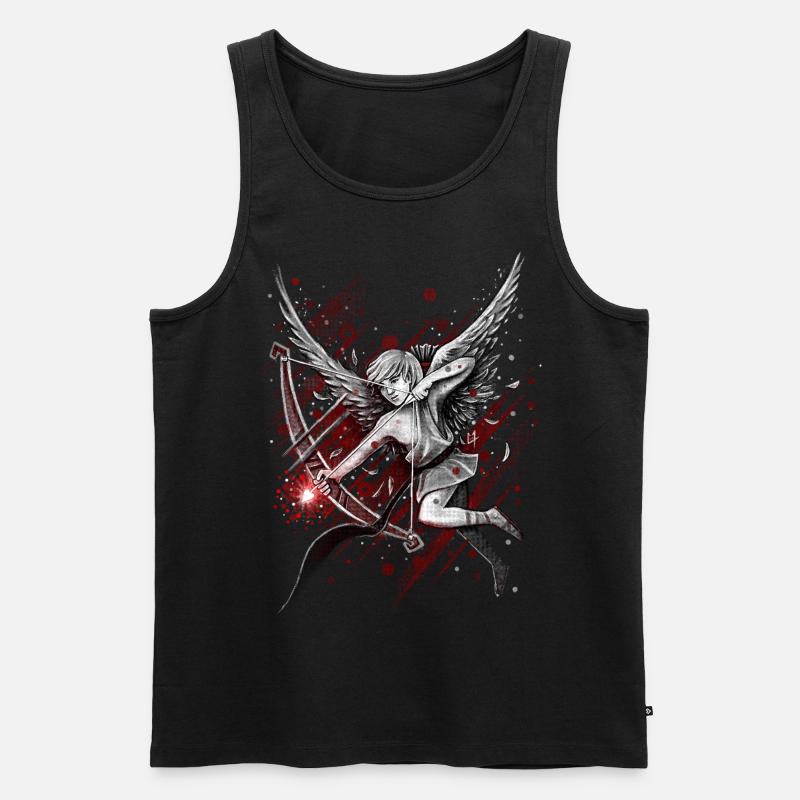 Cupid - Männer Premium Bio Tank Top - Schwarz