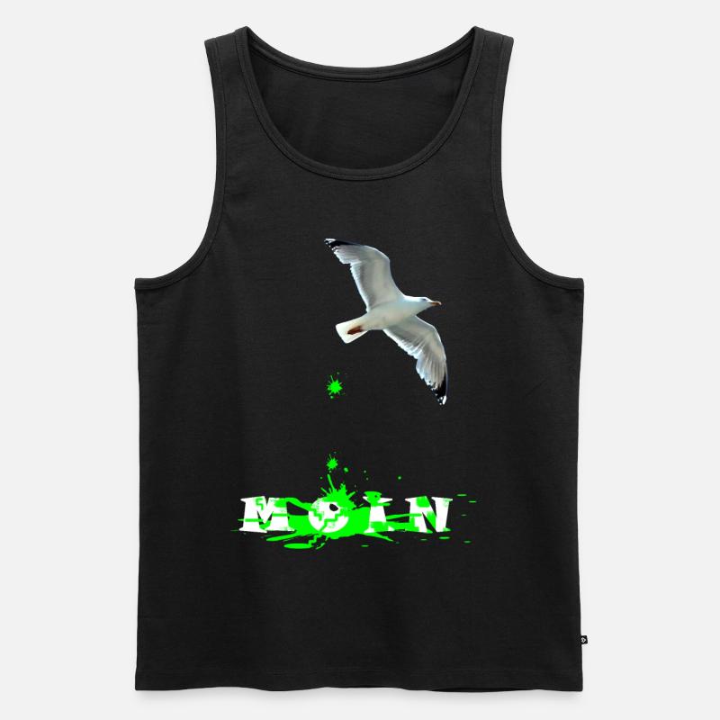 Kackende Moewe - Männer Premium Bio Tank Top - Schwarz
