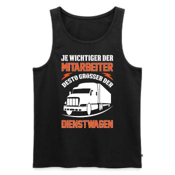 Conducteur de camion dit - Débardeur bio Premium Homme - noir - Devant - Michal (187cm)