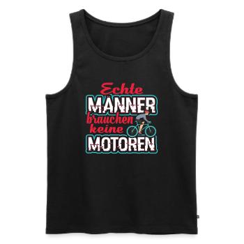 Anti E-Bike Spruch - Männer Premium Bio Tank Top - Schwarz - Vorne - AI Model Male 178 light (178cm)