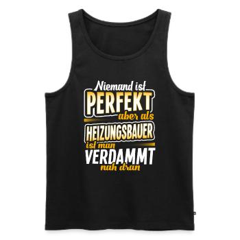 Heizungsbauer Installateur - Männer Premium Bio Tank Top - Schwarz - Vorne - Michal (187cm)