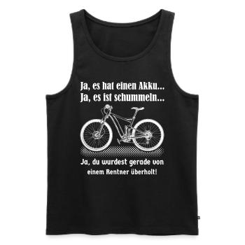 E-bike retiree - Men's Premium Organic Tank Top - black - Front - Michal (187cm)