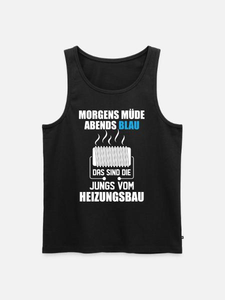 Heating engineer heating construction - Men's Premium Organic Tank Top - black