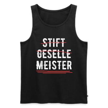 Meister Meisterprüfung Meisterschule - Männer Premium Bio Tank Top - Schwarz - Vorne - Michal (187cm)