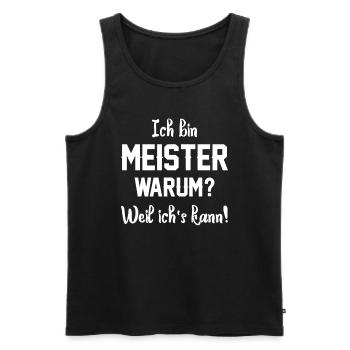 Meister Handwerker - Männer Premium Bio Tank Top - Schwarz - Vorne - Michal (187cm)
