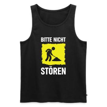 Bauarbeiter - Männer Premium Bio Tank Top - Schwarz - Vorne - Michal (187cm)